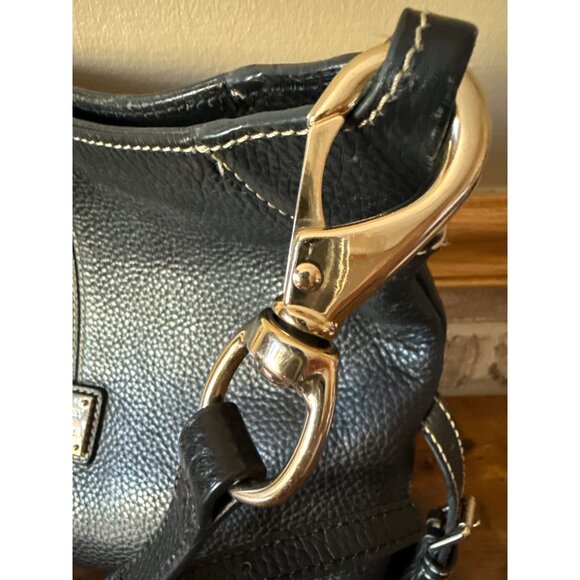 Dooney & Bourke Black Pebble Leather Crossbody Bag With Adjustable Strap - Picture 4 of 16